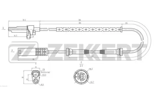 Датчик ABS ZEKKERT SE-6184