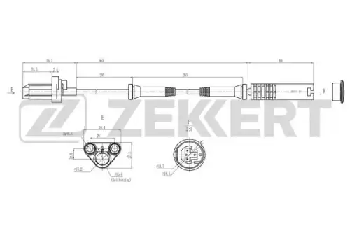 Датчик ABS ZEKKERT SE-6185