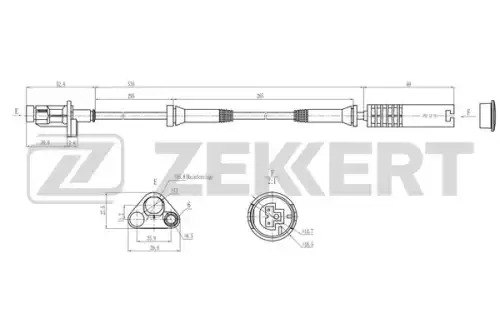 Датчик ABS ZEKKERT SE-6196