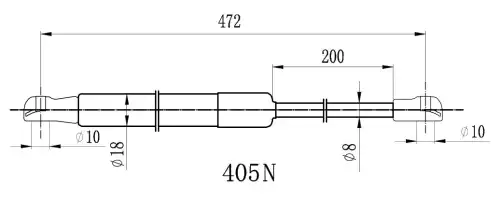 Амортизатор (упор) багажника ZEKKERT GF-2553