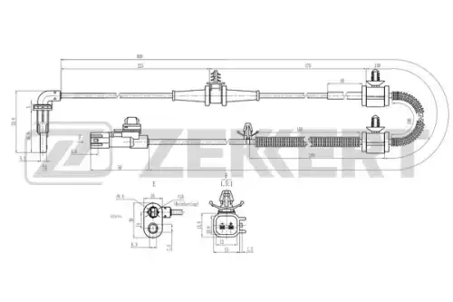 Датчик ABS ZEKKERT SE-6178