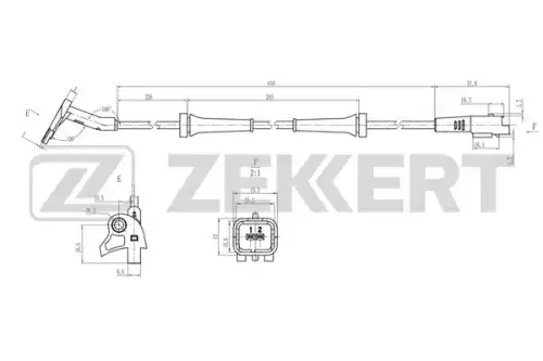 Датчик ABS ZEKKERT SE-6183