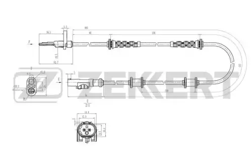 Датчик ABS ZEKKERT SE-6186