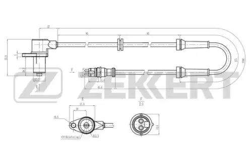 Датчик ABS ZEKKERT SE-6188