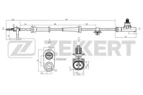 Датчик ABS ZEKKERT SE-6198
