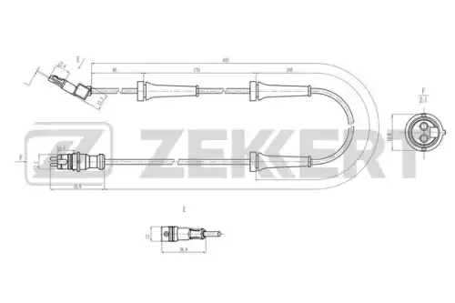 Датчик ABS ZEKKERT SE-6200