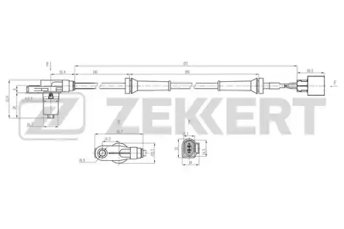 Датчик ABS ZEKKERT SE-6204