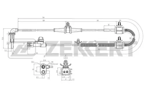 Датчик ABS ZEKKERT SE-6206