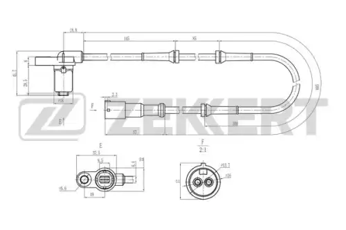 Датчик ABS ZEKKERT SE-6207