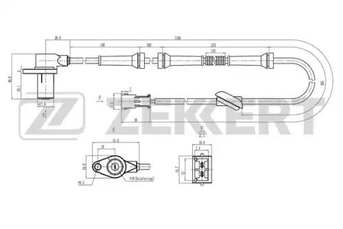 Датчик ABS ZEKKERT SE-6210