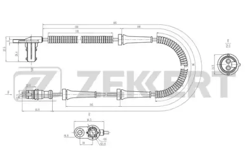 Датчик ABS ZEKKERT SE-6212