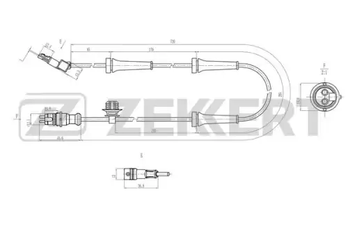 Датчик ABS ZEKKERT SE-6213
