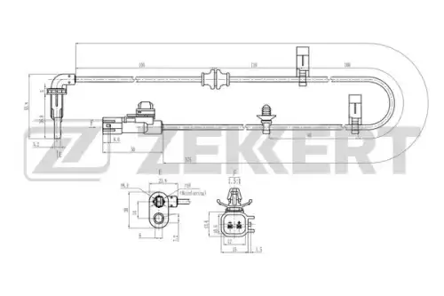 Датчик ABS ZEKKERT SE-6214