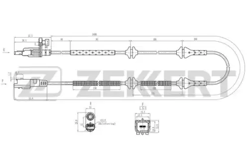 Датчик ABS ZEKKERT SE-6218