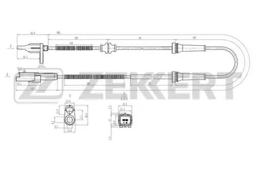 Датчик ABS ZEKKERT SE-6231