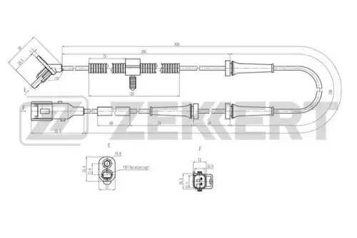 Датчик ABS ZEKKERT SE-6235