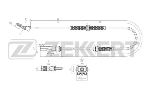 Датчик ABS ZEKKERT SE-6244