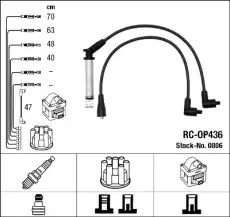 RC-OP 436 к-кт проводов!\ Opel Astra F 1.4/1.8/2.0 91-98/Kadett E 2.0 86-93 NGK