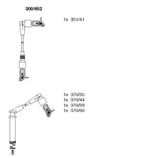 к-кт проводов!\ Opel Astra F 1.4 91> 300/652 BREMI