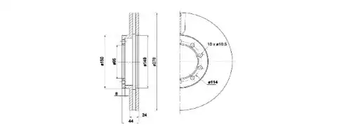 BRAKE DISC FRONT 713809 ERREVI
