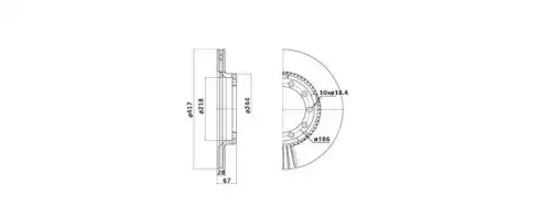 BRAKE DISC FRONT 713837 ERREVI