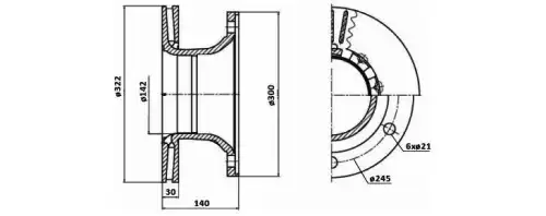BRAKE DISC FRONT 713841 ERREVI