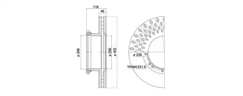 BRAKE DISC FRONT 713717 ERREVI