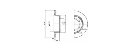 BRAKE DISC REAR 713843 ERREVI