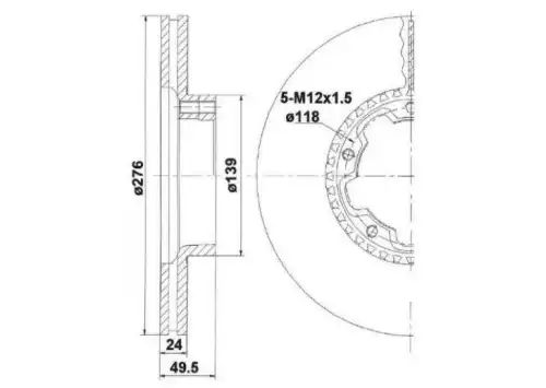 BRAKE DISC,FRONT 713695 ERREVI
