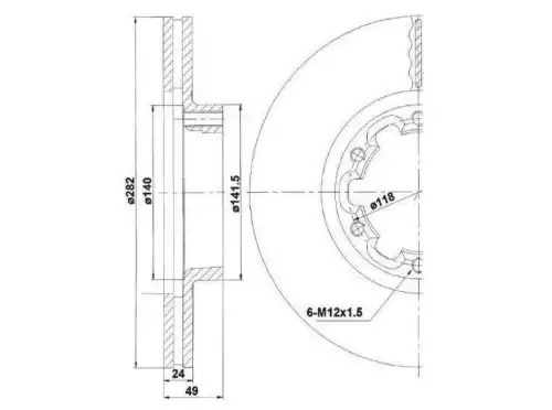 BRAKE DISC,FRONT 713696 ERREVI