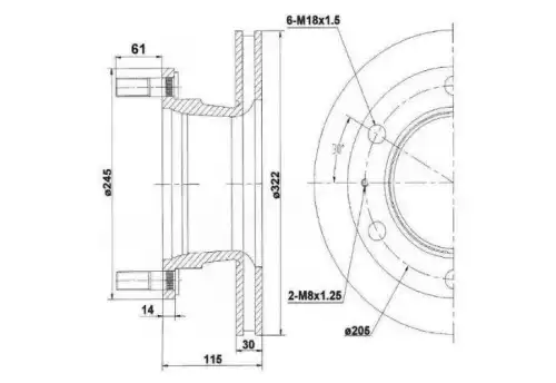 BRAKE DISK, REAR 713700 ERREVI