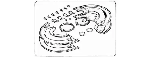 BRAKE SHOE COVER KIT SET 711363 ERREVI