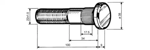 WHEEL STUD 729371 ERREVI