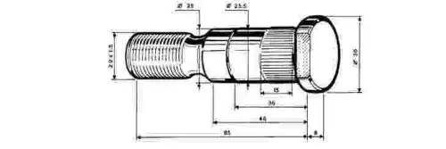WHEEL STUD 729165 ERREVI