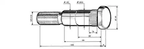 WHEEL STUD 729166 ERREVI