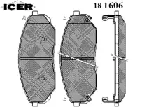 Тормозные колодки дисковые ICER 181606