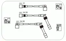 к-кт проводов!\ Opel Vectra A 1.6/1.8/2.0 88-95 ODS231 JANMOR