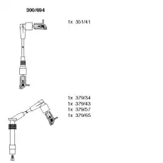 к-кт проводов!\ Opel Astra F 1.4 91> 300/694 BREMI
