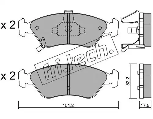 Тормозные колодки дисковые FRI.TECH. 380.0
