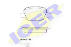 Тормозные колодки дисковые ICER 181502-703