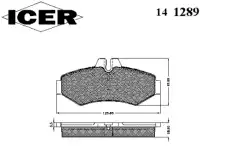 Тормозные колодки дисковые ICER 141289