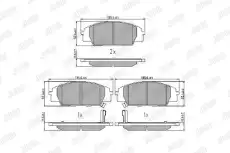 Тормозные колодки дисковые JURID 572432J