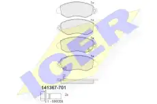 Тормозные колодки дисковые ICER 141367-701