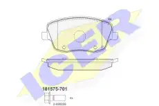 Тормозные колодки дисковые ICER 181575-701