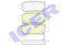 Тормозные колодки дисковые ICER 181608
