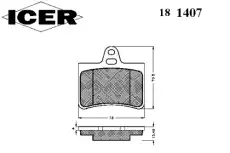 Тормозные колодки дисковые ICER 181407