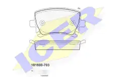 Тормозные колодки дисковые ICER 181600-703