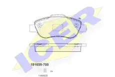 Тормозные колодки дисковые ICER 181659-700