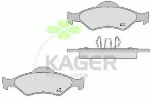 Тормозные колодки дисковые KAGER 35-0482