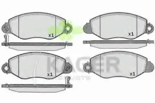 Тормозные колодки дисковые KAGER 35-0546
